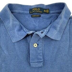 Polo Ralph Lauren Men's Blue Custom Slim Fit Polo Shirt Size XXL